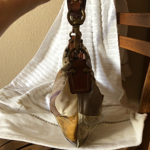 Coach Signature Patchwork Small Hobo Bag - Picture 2 of 5